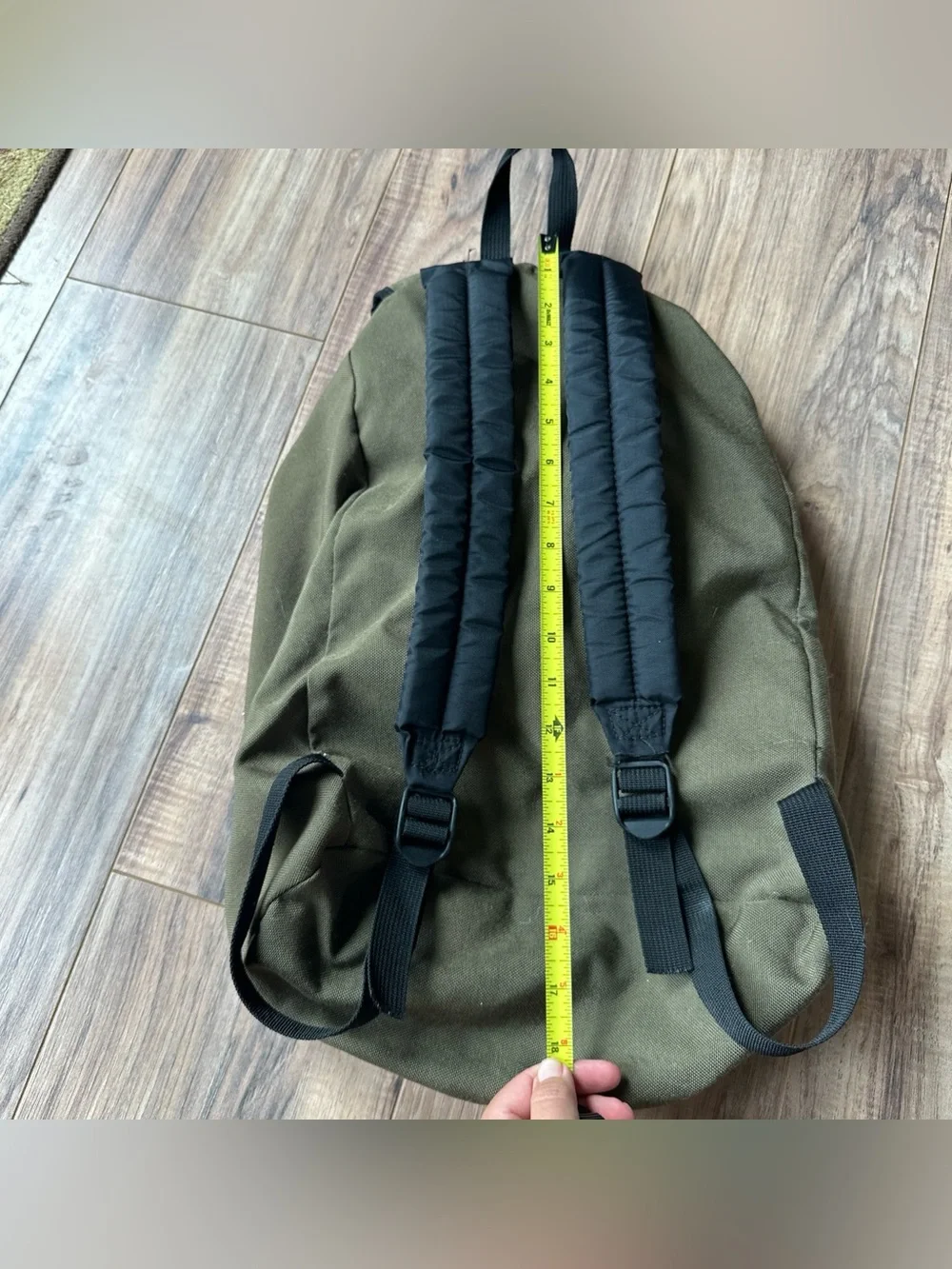 vintage jansport backpack made in usa Olive Military Green Rucksack Style Canvas